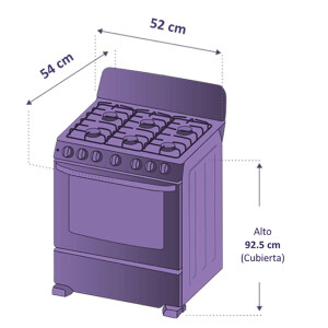 ESTUFA CENTRALES 20 PULG REF CCC20GCGXN-4 GABINETE COPETE