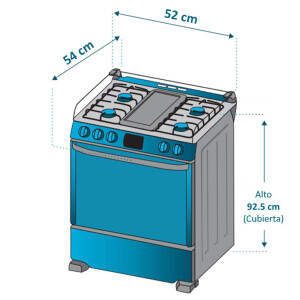 ESTUFA DE PISO MABE TX1G-6CON 4 PUESTOS GRIS